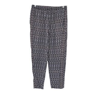 BCBG Geometric Print Y2K Pull On Casual Pants